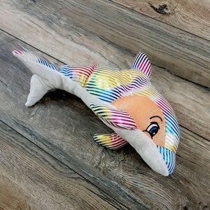 Rainbow Dolphin Kelly Toy Collectable Metallic Carnival Claw Prize Clean